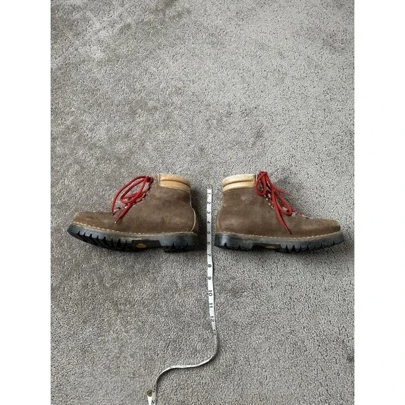 Vintage Mens Tecnica Brown Leather Hiking WorkBoots Made In Italy, Size US 6.5